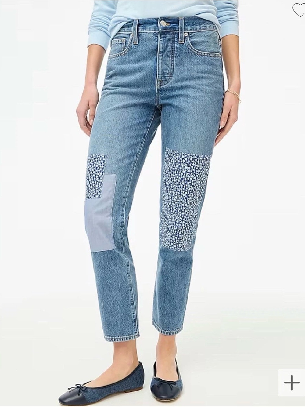NWT J.Crew Slim Boyfriend Patchwork Premium Denim